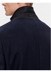 Calvin Klein Płaszcz wełniany K10K110462 Granatowy Regular Fit. Kolor: niebieski. Materiał: wełna #9