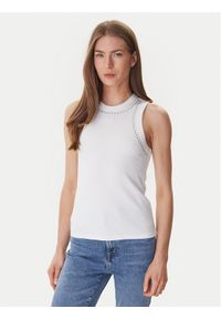 DKNY Top DJ5T1694 Biały Slim Fit. Kolor: biały. Materiał: bawełna #1