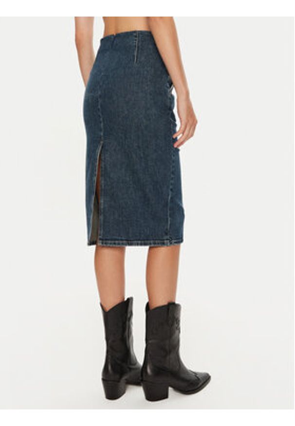 Miss Sixty Spódnica jeansowa 6L3KJ5860000 Granatowy Regular Fit. Kolor: niebieski. Materiał: bawełna