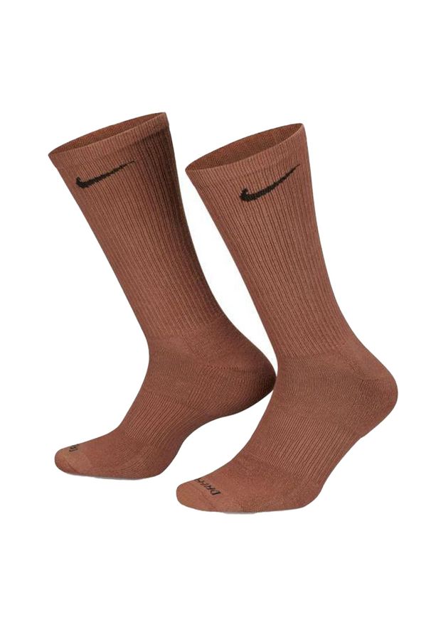 Nike - Zestaw Skarpet Dla Dorosłych Unisex Everyday Plus Z Amortyzacją (zestaw 3 Sztuk). Kolor: brązowy. Sport: turystyka piesza