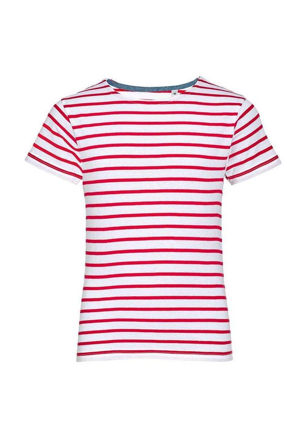 SOL'S - Koszulka Z Okrągłym Dekoltem Dla Dzieci/Kids Miles. Kolor: czerwony, wielokolorowy, biały. Sport: turystyka piesza