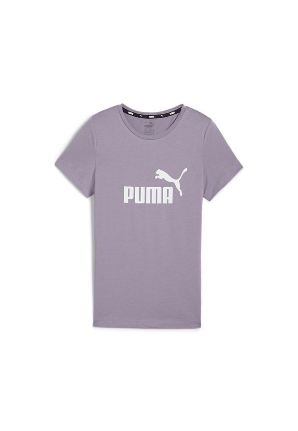Puma - Młodzieżowa koszulka z logo Essentials PUMA Pale Plum Purple. Kolor: fioletowy