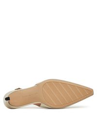 TOMMY HILFIGER - Tommy Hilfiger Sandały Squared Toe FW0FW08636 Beżowy. Kolor: beżowy. Materiał: skóra #3