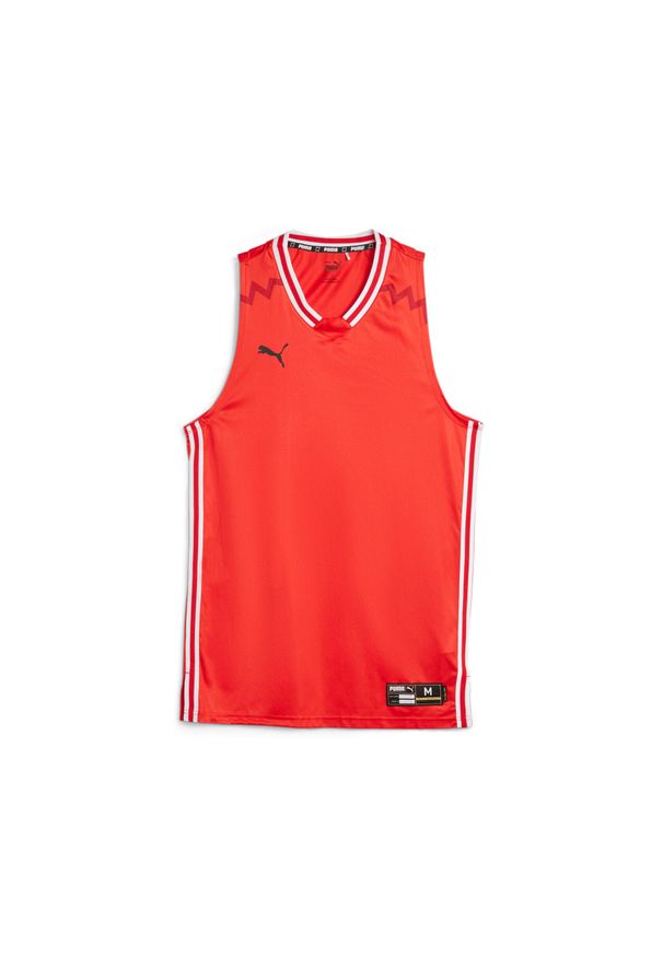 Jersey Puma Hoops team game. Kolor: czerwony, wielokolorowy, biały. Materiał: jersey. Sport: koszykówka