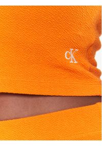 Calvin Klein Jeans Spódnica ołówkowa J20J220795 Pomarańczowy Slim Fit. Kolor: pomarańczowy. Materiał: syntetyk