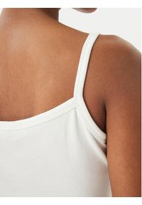 Calvin Klein Jeans Top LV047F221G Biały Slim Fit. Kolor: biały. Materiał: bawełna #4