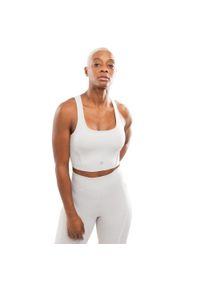 SIROKO - Damski sportowy stanik do biegania Siroko Angkor Light Gray. Kolor: szary. Materiał: materiał. Długość rękawa: na ramiączkach. Sport: bieganie #1