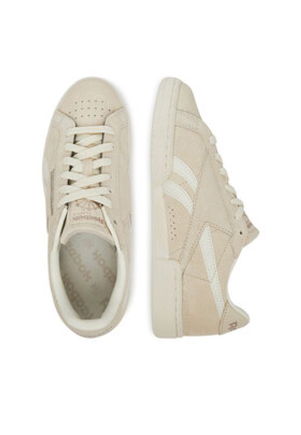 Reebok Sneakersy CLUB C GROUNDS UK 100220809 Beżowy. Kolor: beżowy. Materiał: skóra, zamsz. Model: Reebok Club