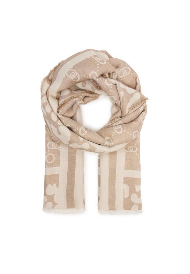Liu Jo Szal Stola Jacquard Mon 2F5040 T0300 Beżowy. Kolor: beżowy. Materiał: wiskoza, materiał