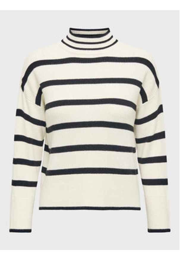 only - ONLY Sweter Fibi 15259096 Beżowy Regular Fit. Kolor: beżowy. Materiał: wiskoza