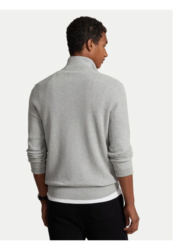 Polo Ralph Lauren Sweter 710932304002 Szary Regular Fit. Typ kołnierza: polo. Kolor: szary. Materiał: bawełna