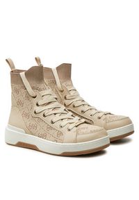 Guess Botki FLPMNN FAL12 Beżowy. Kolor: beżowy. Materiał: materiał