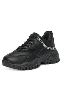 DeeZee Sneakersy NF142 Czarny. Kolor: czarny. Materiał: skóra