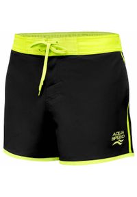 Spodenki kąpielowe męskie Aqua Speed Axel. Kolor: czarny, wielokolorowy, żółty. Styl: sportowy
