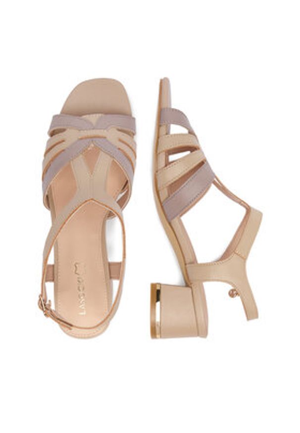 Lasocki Sandały CEO-25F575-1 Beżowy. Kolor: beżowy. Materiał: skóra