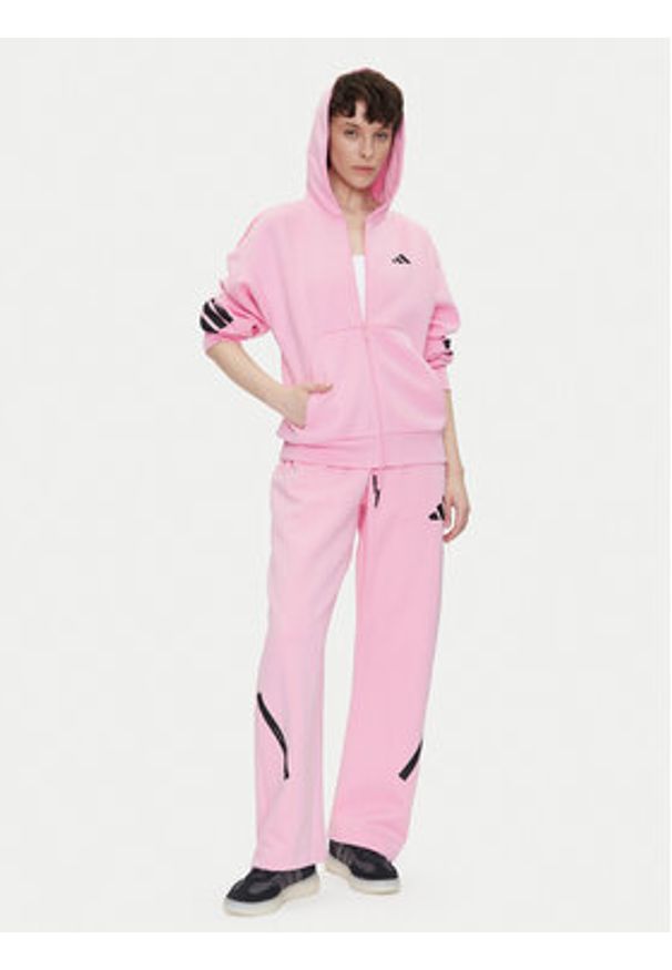 Adidas - adidas Bluza Future Icons 3-Stripes JE0175 Różowy Regular Fit. Kolor: różowy. Materiał: bawełna
