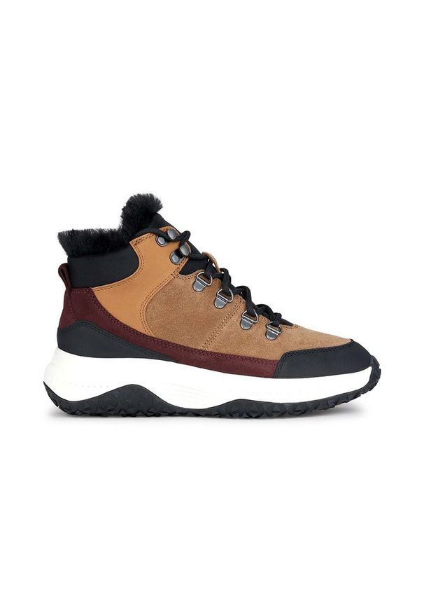 Geox sneakersy D OLIVIERA + GRIP C kolor brązowy D36VNC 02232 CS69B. Zapięcie: sznurówki. Kolor: brązowy. Styl: klasyczny