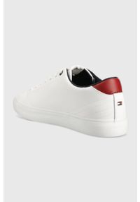 TOMMY HILFIGER - Tommy Hilfiger sneakersy skórzane TH HI VULC CORE LOW kolor biały FM0FM04687. Nosek buta: okrągły. Kolor: biały. Materiał: skóra #3