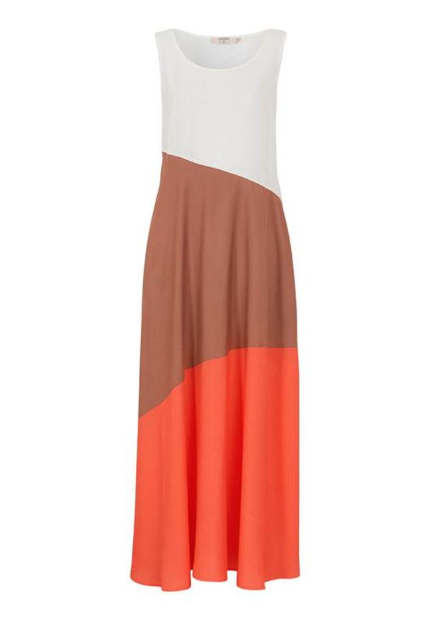 Cream Kolorowa sukienka w pasy Suleva kolorowy female ze wzorem 36. Materiał: dzianina, włókno, wiskoza. Wzór: kolorowy. Styl: elegancki