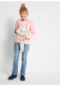 bonprix - Shirt dziewczęcy z długim rękawem (2 szt.). Kolor: czerwony. Długość rękawa: długi rękaw. Długość: długie. Wzór: nadruk #3