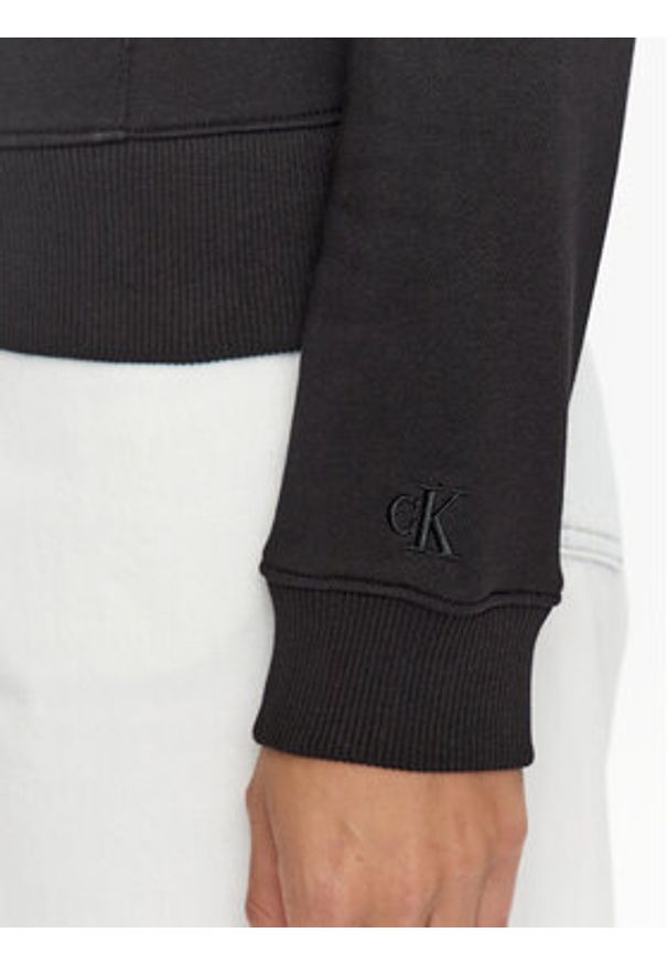 Calvin Klein Jeans Bluza J20J220254 Czarny Regular Fit. Kolor: czarny. Materiał: bawełna