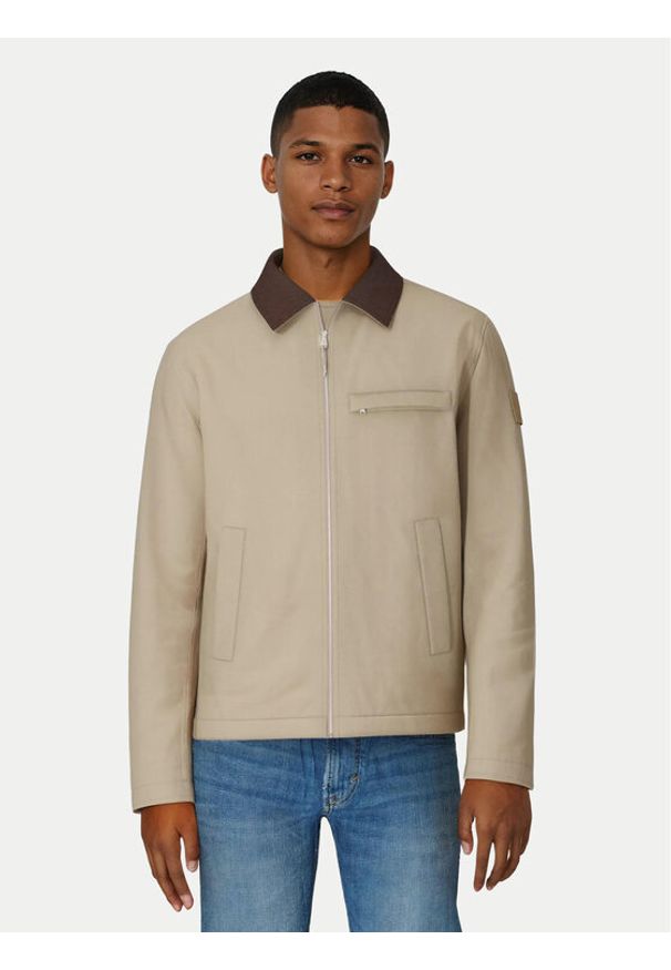 JOOP! Jeans Kurtka przejściowa Jjo-340Matok 30103113 Beżowy Regular Fit. Kolor: beżowy. Materiał: bawełna