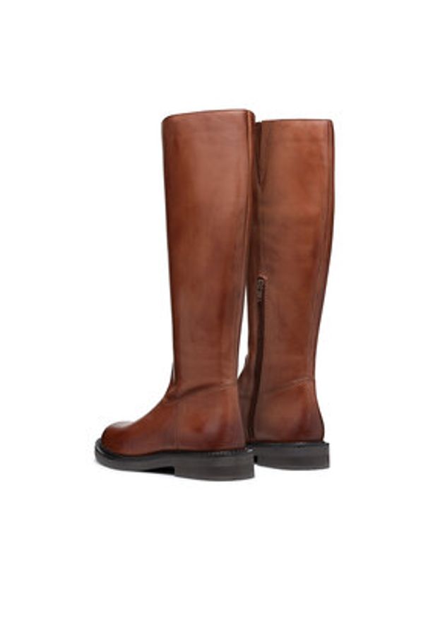 Geox Oficerki D Serilda D46WYA 00043 C6002 Brązowy. Kolor: brązowy. Materiał: skóra