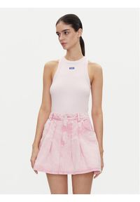 Hugo - HUGO Top Easy Tank_B 50508857 Różowy Slim Fit. Kolor: różowy. Materiał: bawełna #1