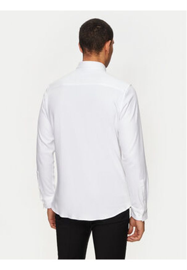 Calvin Klein Koszula K10K113339 Biały Slim Fit. Kolor: biały. Materiał: bawełna
