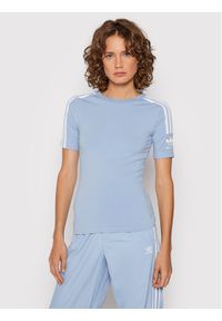 Adidas - adidas T-Shirt H33545 Niebieski Tight Fit. Kolor: niebieski. Materiał: bawełna