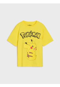 Sinsay - Koszulka z nadrukiem Pokemon - żółty. Kolor: żółty. Wzór: nadruk