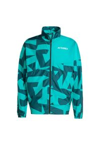 Adidas - Wiatrówka Terrex Multi Printed. Kolor: zielony, niebieski, wielokolorowy. Materiał: materiał. Sport: bieganie