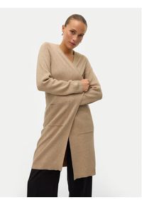 Vero Moda Kardigan Saba 10309316 Beżowy Regular Fit. Kolor: beżowy. Materiał: syntetyk #2