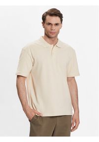 outhorn - Outhorn Polo TTSHM449 Beżowy Regular Fit. Typ kołnierza: polo. Kolor: beżowy. Materiał: bawełna