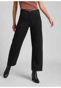 Lee - DAMSKIE SPODNIE JEANSOWE LEE WIDE LEG BLACK DUNS L30SNECY