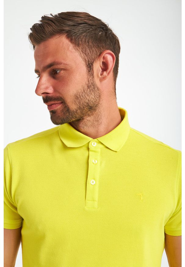 Trussardi Jeans - POLO TRUSSARDI. Okazja: na co dzień. Typ kołnierza: polo. Wzór: haft. Styl: casual