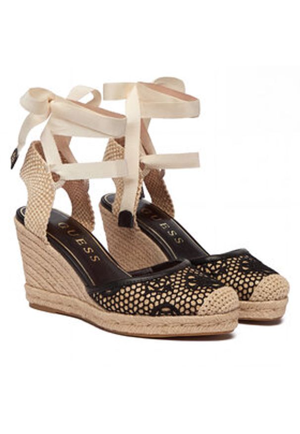 Guess Espadryle FLJCHY FAL04 Czarny. Kolor: czarny. Materiał: materiał