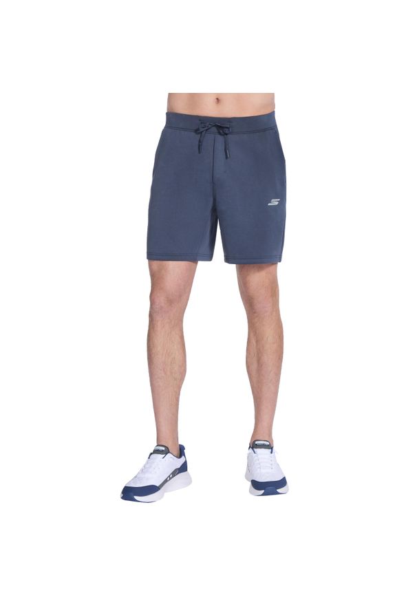 skechers - Spodenki sportowe męskie Skechluxe Elevate 2.0 Short. Kolor: niebieski. Materiał: poliester