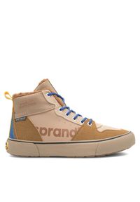 Sprandi Sneakersy Freestyle MSK-23087C Brązowy. Kolor: brązowy. Materiał: materiał