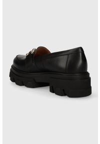 Charles Footwear mokasyny skórzane Vloglola damskie kolor czarny na platformie Vloglola.Loafer.Black. Kolor: czarny. Materiał: skóra. Obcas: na platformie #2