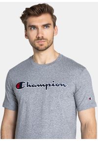 Koszulka męska Champion Organic Cotton Script Logo (216473-EM525). Kolor: szary. Materiał: materiał #3