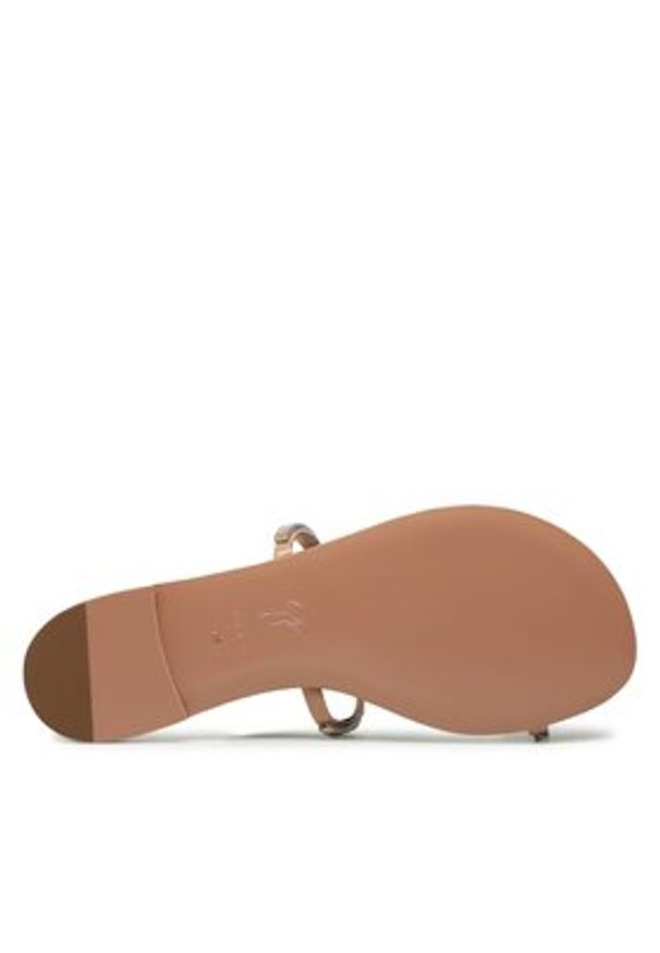 Giuseppe Zanotti - GIUSEPPE ZANOTTI Japonki E100038 Beżowy. Kolor: beżowy. Materiał: lakier, skóra
