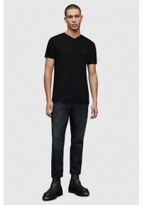 AllSaints – T-shirt TONIC V-NECK MD001M. Okazja: na co dzień. Kolor: czarny. Wzór: aplikacja. Styl: casual #4