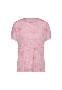 Damska koszulka w kwiaty CMP. Kolor: różowy. Wzór: kwiaty #1