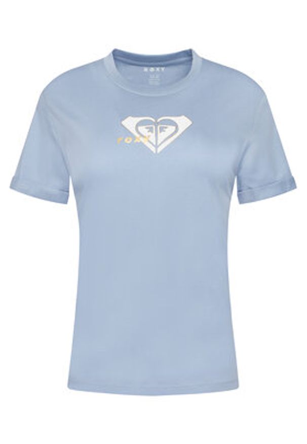 Roxy T-Shirt Oceanregular ERJZT06078 Niebieski Regular Fit. Kolor: niebieski. Materiał: bawełna