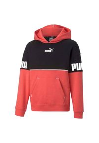 Puma - Bluza Z Kapturem Power Colour Block Dla Dzieci/Kids. Typ kołnierza: kaptur. Kolor: czarny, pomarańczowy, wielokolorowy, żółty