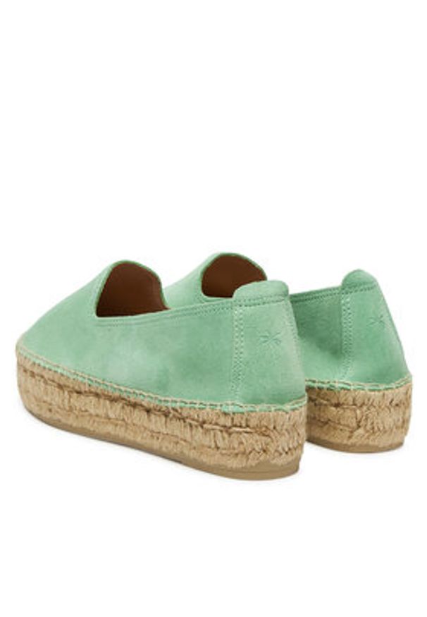 Manebi Espadryle R 7.7 D0 Zielony. Kolor: zielony. Materiał: skóra, zamsz