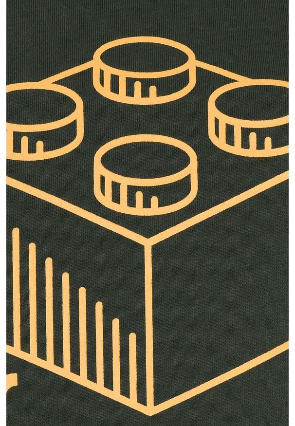 LEGO Wear - Lego Wear T-shirt dziecięcy kolor zielony z nadrukiem. Okazja: na co dzień. Kolor: zielony. Materiał: dzianina. Wzór: nadruk. Styl: casual
