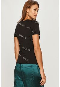Miss Sixty - T-shirt. Okazja: na co dzień. Kolor: czarny. Materiał: dzianina. Wzór: aplikacja. Styl: casual, klasyczny #5