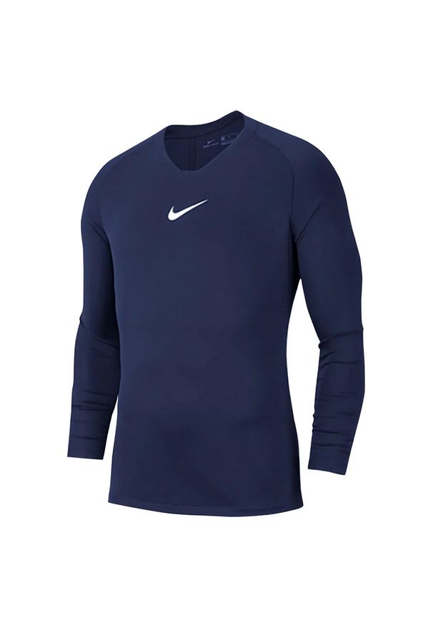 Nike - Bluza Męska Park DriFIT Base Layer Top. Kolor: niebieski. Sport: turystyka piesza